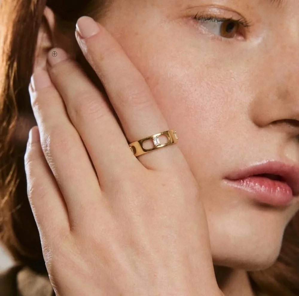 Astra Eternity Ring - Waterproof 18k Gold Plated Stainless Steel Stacking Ring