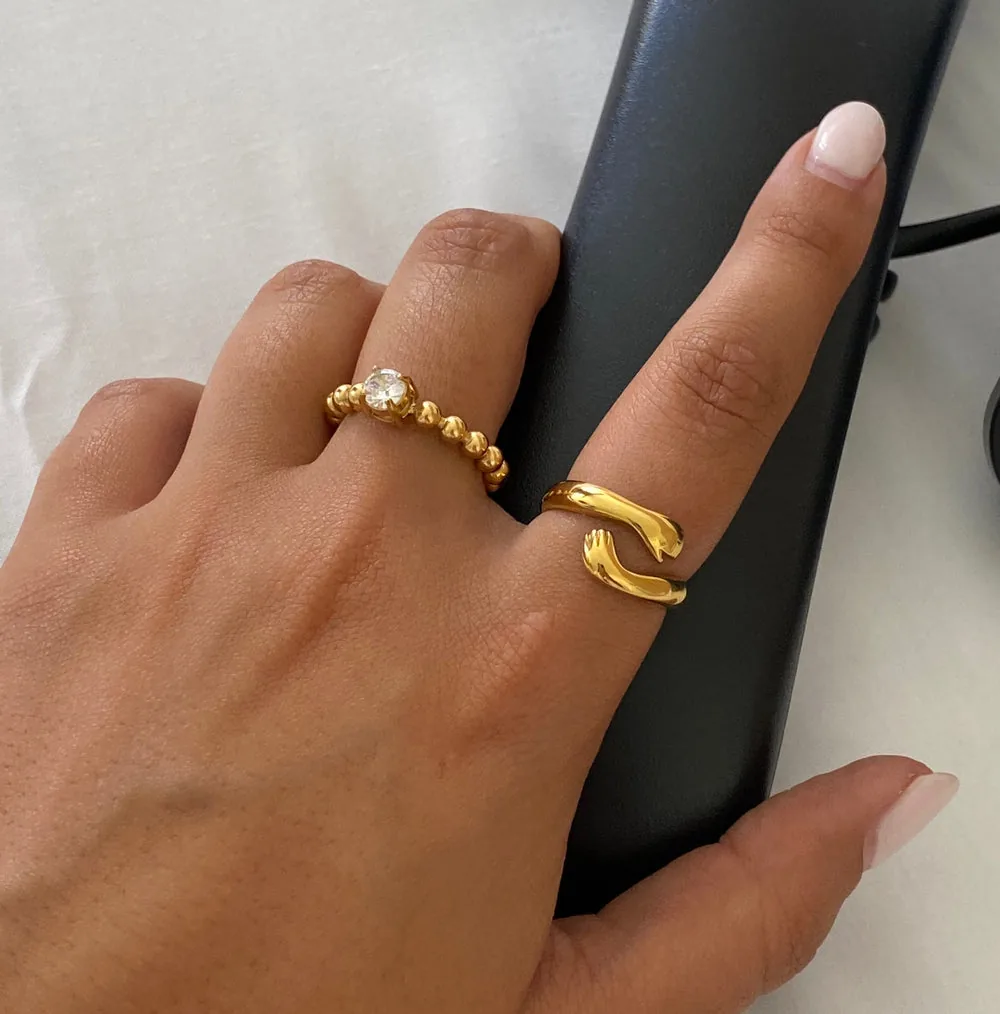 Love Hug Ring – 18k Gold Plated Stainless Steel Ring