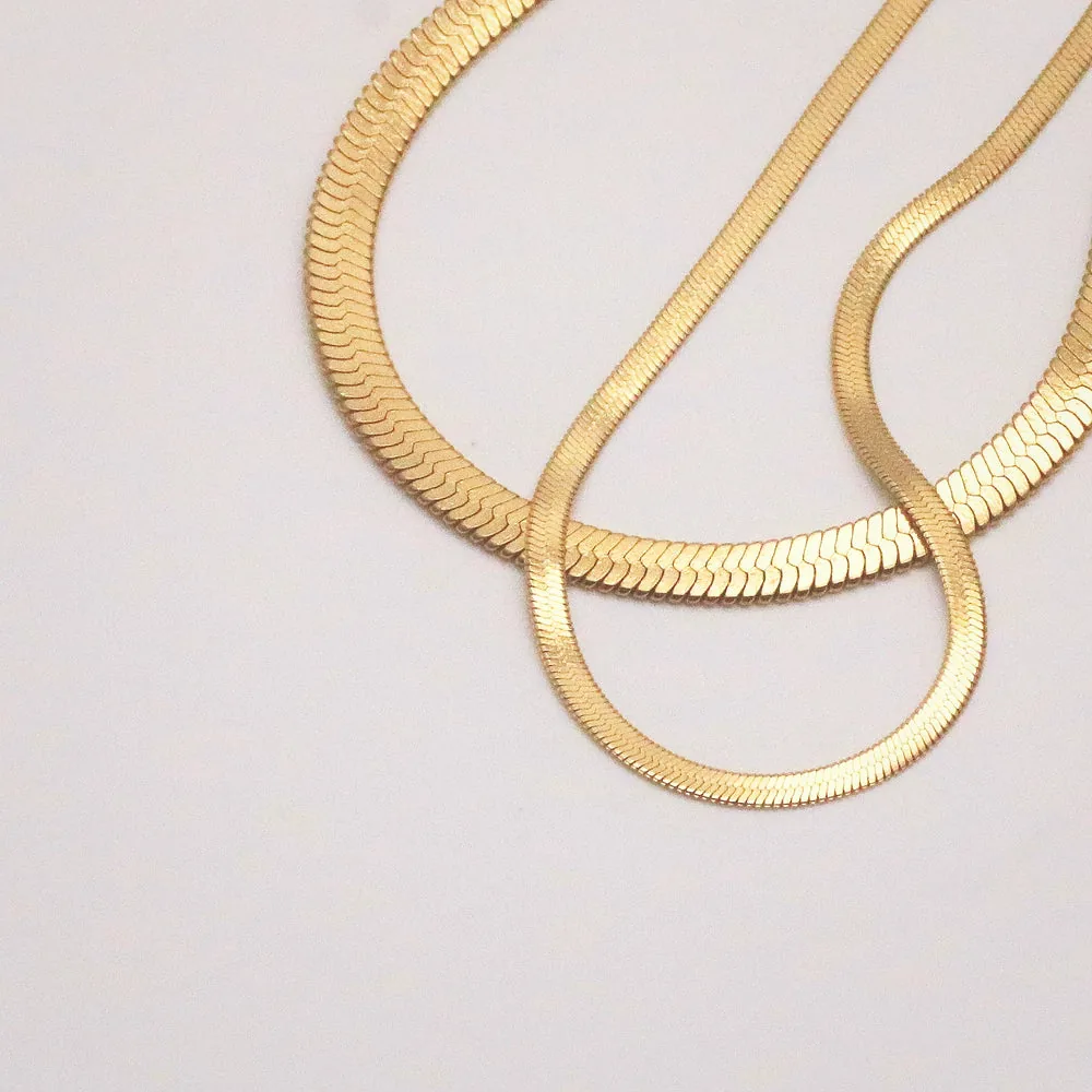 Mata Snake Chain Necklace – Waterproof Gold Plated Stainless Steel