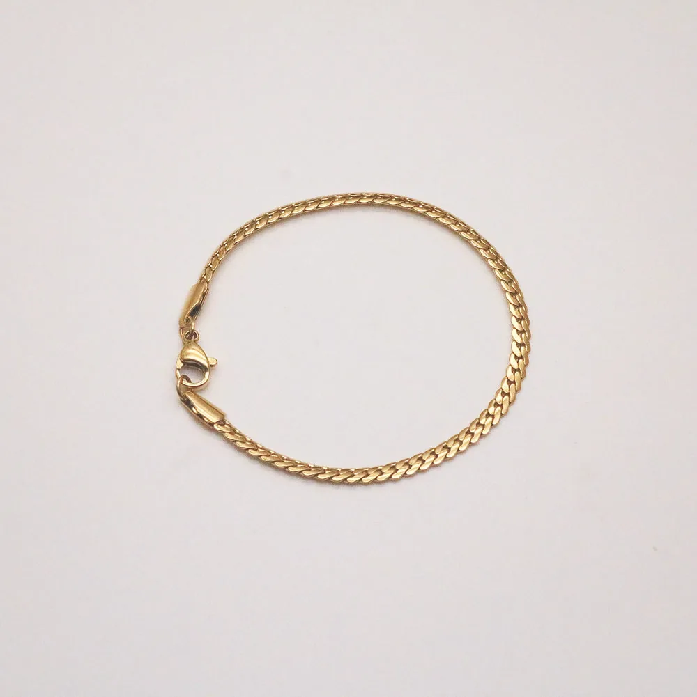 Uma Bracelet - 18k Gold Plated Stainless Steel Chain Bracelet
