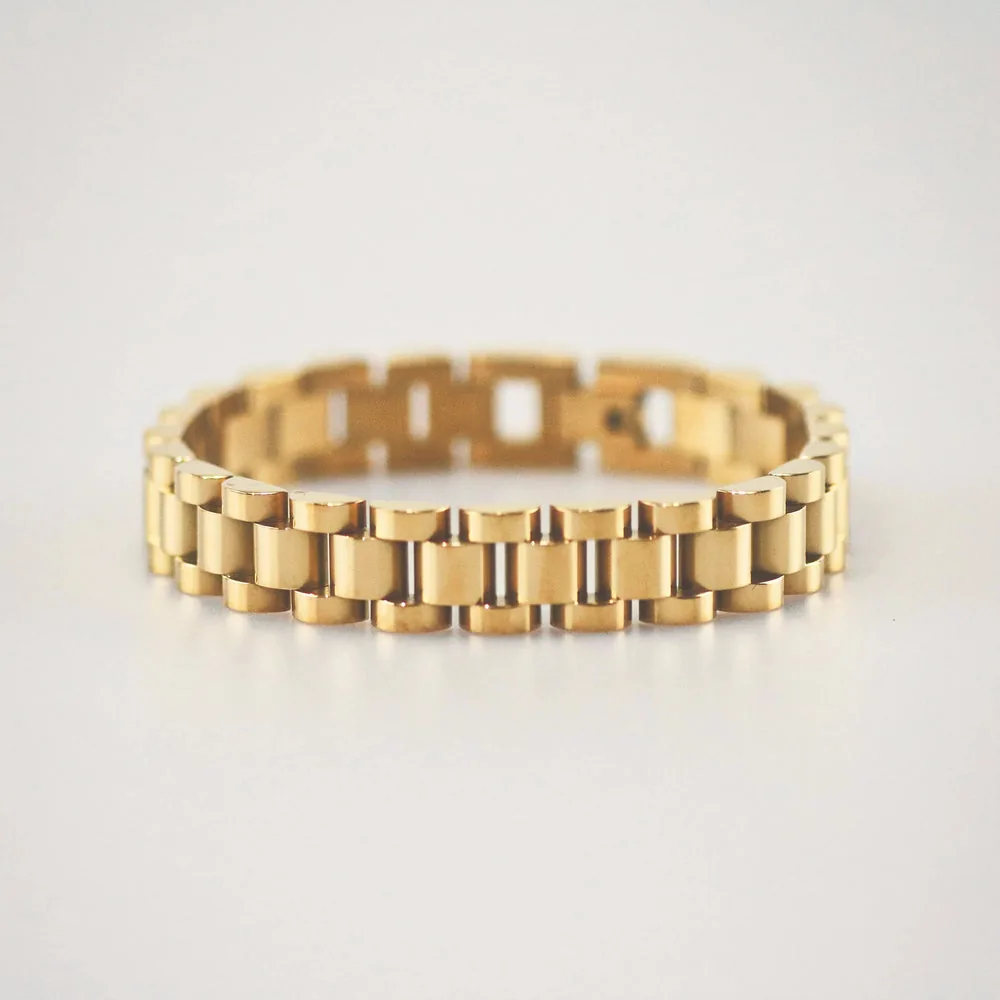 Waterproof 18k Gold Plated Watch Strap Bracelet