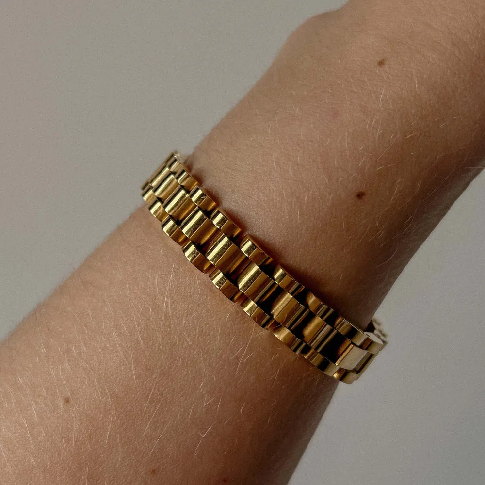 Waterproof 18k Gold Plated Watch Strap Bracelet